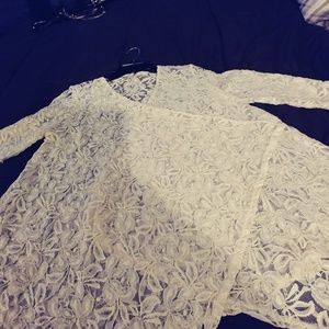 Lacy dressy open cover top
